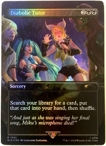 MTG Diabolic Tutor (Rainbow Foil) Secret Lair x Hatsune Miku 1592 LP - Picture 1 of 8