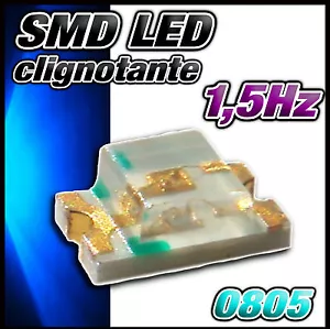 138B# LED CMS 0805 Flashing Blue - Dispo 10, 25 or 100pcs - SMD Blue, Blue - Picture 1 of 1