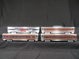 MTH 20-6021 Santa Fe Striped Aluminum Passenger Car Set LN - Picture 1 of 7