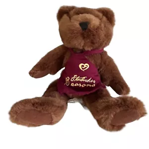 Grembiule Starbucks Bearista Bearona marrone peluche marrone 1998 vintage - Foto 1 di 13