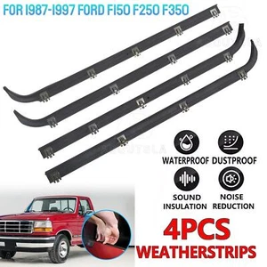 For 1987-1997 Ford F150 F250 F350 4x Weatherstrip Window Moulding Trim Seal Belt - Bild 1 von 14