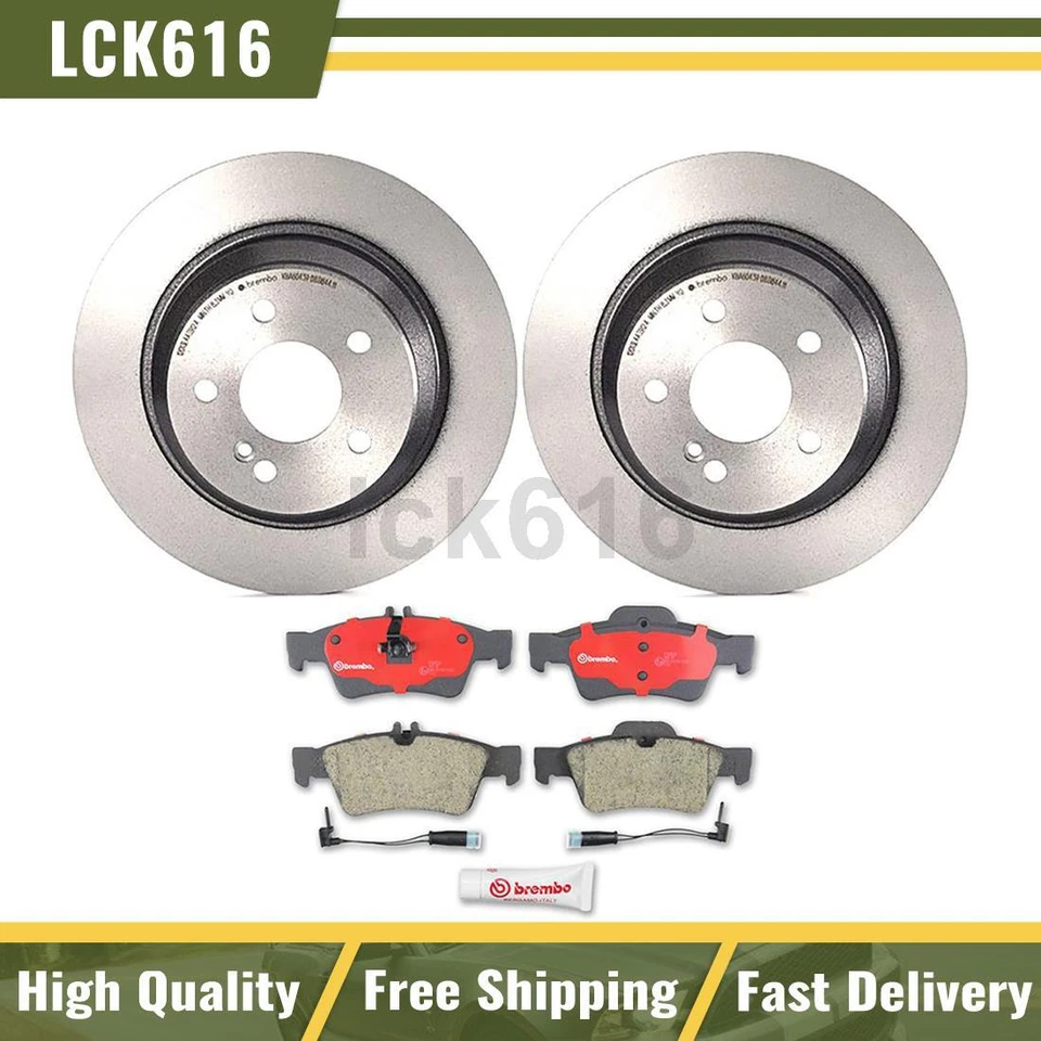 Kit de pastillas de freno y rotores traseros Brembo para Mercedes-Benz SL500 2004-2006 Foto 1 de 4