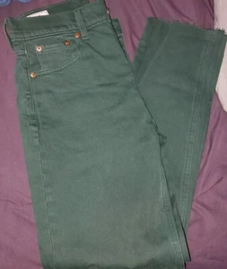 Womens Dark Green GAP Pants. '26/2' Cheeky Straight High Rise (Sz 2) - Picture 1 of 5