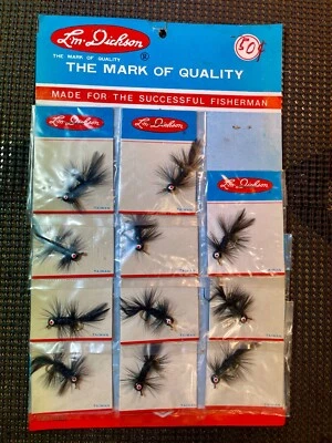 Vintage L.M. Dickson Feathered Jig Dealer Display Card - Image 1 of 2