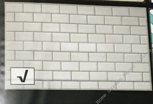 Gray Subway Tile Foil Backsplash Kitchen Wall Art Decal 17.7" x 29.5" Peel Stick - Picture 1 of 2