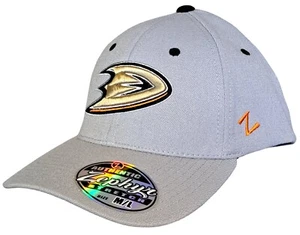 Anaheim Ducks Hat Cap by Zephyr Structured NHL Stretch Fit Gray size M/L - Picture 1 of 5