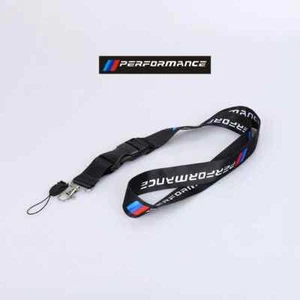 Black Neck Strap Lanyard Keyring Key Chains Car Cellphone for BMW M Performance - Picture 1 of 1