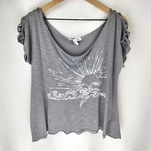 Bethany Mota Women's Grey Boho Flowy Top Size XS - Picture 1 of 8