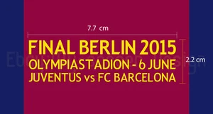 FINAL BERLIN 2015 FC Barcelona UCL 2014-15 PU MATCH DETAILS - Picture 1 of 5