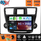 256GB For Toyota Highlander 2009-14 CarPlay Car Stereo Radio Android 13 GPS Navi