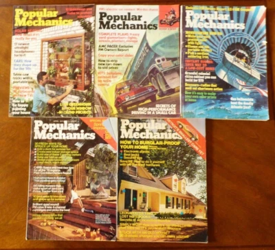 VTG lot of 5 1975 Popular Mechanics Magazines - Image 1 of 4