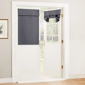 RYB HOME Blackout French Door Curtains Room Darkening Shades Small Door Windo - Picture 1 of 7