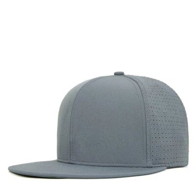 Quick-Dry Flat Bill Baseball Trucker Cap, atmungsaktiv Laufen Mesh Mütze Snapback - Bild 1 von 4