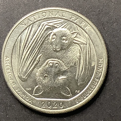2020 P American Samoa Bat Eye Die Gouge Error Coin Cover
