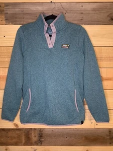 LL BEAN AIRLIGHT KNIT SNAP FLEECE WOMENS Medium Green - Picture 1 of 6