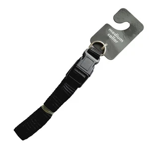 Sz Medium Dog Collar Black Stout Stuff 5/8" Wide Fits 10"-16" Necks Adjustable - Picture 1 of 4