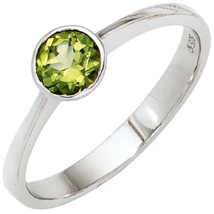 Anello Donna Peridoto Verde 925 Argento Rodio Anello Da Donna - Foto 1 di 1