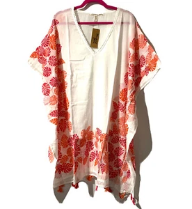Michael Stars Caftan Dress Cover Up Kaftan Tassels Organic Kimono One Size OS - Picture 1 of 12