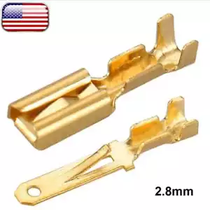[100x] 2.8mm Male and Female Spade Connectors Crimp Terminals 22-16 AWG - Picture 1 of 1