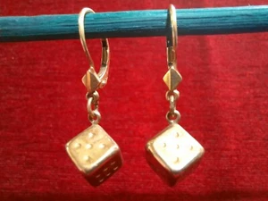 VINTAGE KORDES & LICHTENFELS 14 CARAT ROLLED GOLD EARRINGS MADE IN GERMANY - Picture 1 of 8