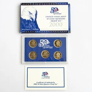2000 S US 50 State Quarters Uncirculated Proof Mint Set - 5 Proof Coins OGP COA - Picture 1 of 9