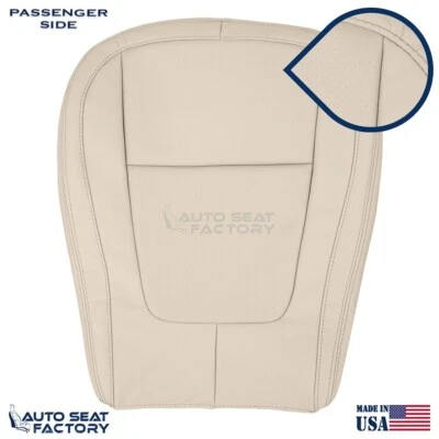 2009 - 2015 Fits Jaguar XF X2 RIGHT Bottom Tan Vinyl Seat Cover, Perforated - Image 1 of 4