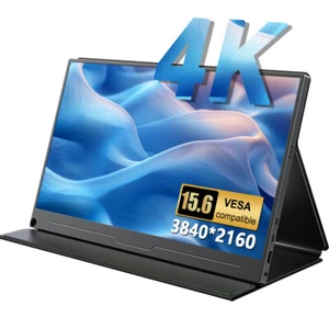 4K Monitor IPS 15,6" 3840x2160 Tragbarer Monitor Externer Bildschirm HDMI USB-C - Afbeelding 1 van 12