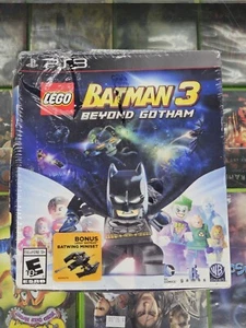 Lego Batman 3 Beyond Gotham Playstation 3 PS3 Big Box Bonus Batwing Miniset NEW - Picture 1 of 24