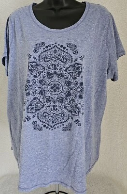 Camisa Top Blusa Mujer St John's Bay Talla 1X Manga Corta Cuello Redondo Foto 1 de 4