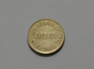 Japan Camp Hakata Officers Open Mess APO 45 5 Cents Medaille - Bild 1 von 4