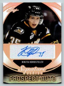 2015-16 Leaf Signature  AUTO #SPNK1 Nikita Korostelev/114* *#/114 (ref 209632)