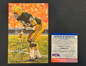 Herb Adderley Signed Goal Line Art Card GLAC 🏈 HOF Auto 🔥 PSA COA AI94375 - Picture 1 of 4