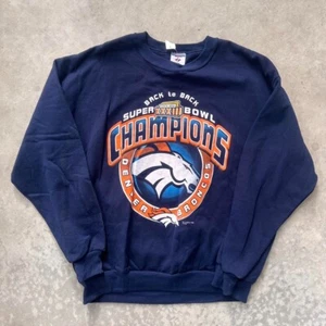 Vintage 90s Denver Broncos Super Bowl Champs Crewneck Sweatshirt Size XL USA - Picture 1 of 4