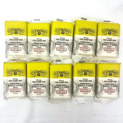 JR Watkins Cleansing Face & Body Bar Soap Aloe & Green Tea 1.25 oz Lot of 10 - Image 1 of 4