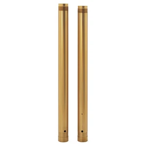 43mm Chrome Gold Inverted Fork Tubes for Harley V-Rod Muscle 09-17 Night Rod ANV - Picture 1 of 11
