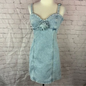 NWT Gianni bini GB rosette sleeveless sheath mini Dress boho western jr sz L - Picture 1 of 8