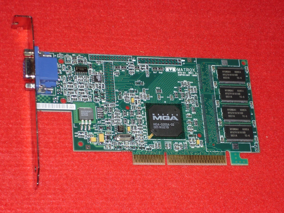 TOP! AGP-GRAFIKKARTE Matrox Millenium G200 B8 8MB 250Mhz (MGA-G200A) 2xAGP - image 1 of 1