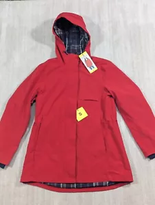 Pendleton NWT Waterproof Hooded Red Rain Jacket Plaid Lining Size Small S Women - Picture 1 of 13