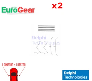 Set di 2 PASTIGLIA FRENO KIT ACCESSORI DELPHI LX0627 FOR JEEP / LEXUS 2 PCS - Imagen 1 de 3