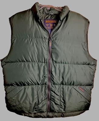 Chaleco acolchado de colección John Rich WOOLRICH verde bosque cremallera completa relleno TALLA L Foto 1 de 4