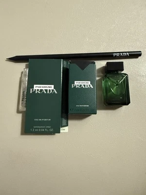 Botella Prada Paradigme tamaño viaje 7 ml + tamaño muestra + lápiz NUEVO Foto 1 de 4