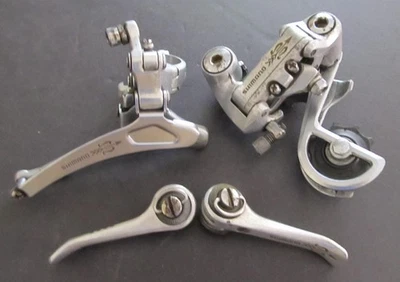 Vintage Shimano 105 Golden Arrow Shifting Group Set - 2x6 Velocidades - 1985 - Imagem 1 de 4