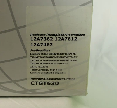 Compatible Lexmark 12A7362 Black Toner Cartridge T630 T632 T634 X630 X632 - Image 1 of 4