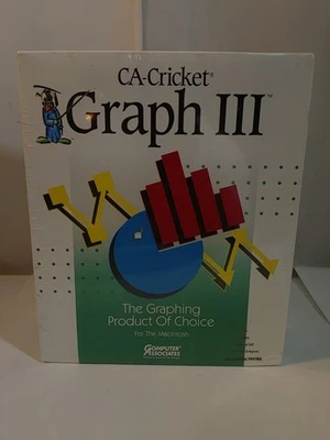 NEW SEALED CA-CRICKET GRAPH III MACINTOSH 3.5" SOFTWARE 1.53 1993 Vintage - Image 1 of 4