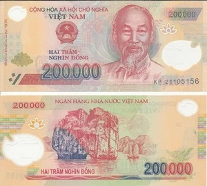 Vietnam _ 200000 Dong 2021 UNC P. 123 Polymer Lemberg-Zp - Picture 1 of 1