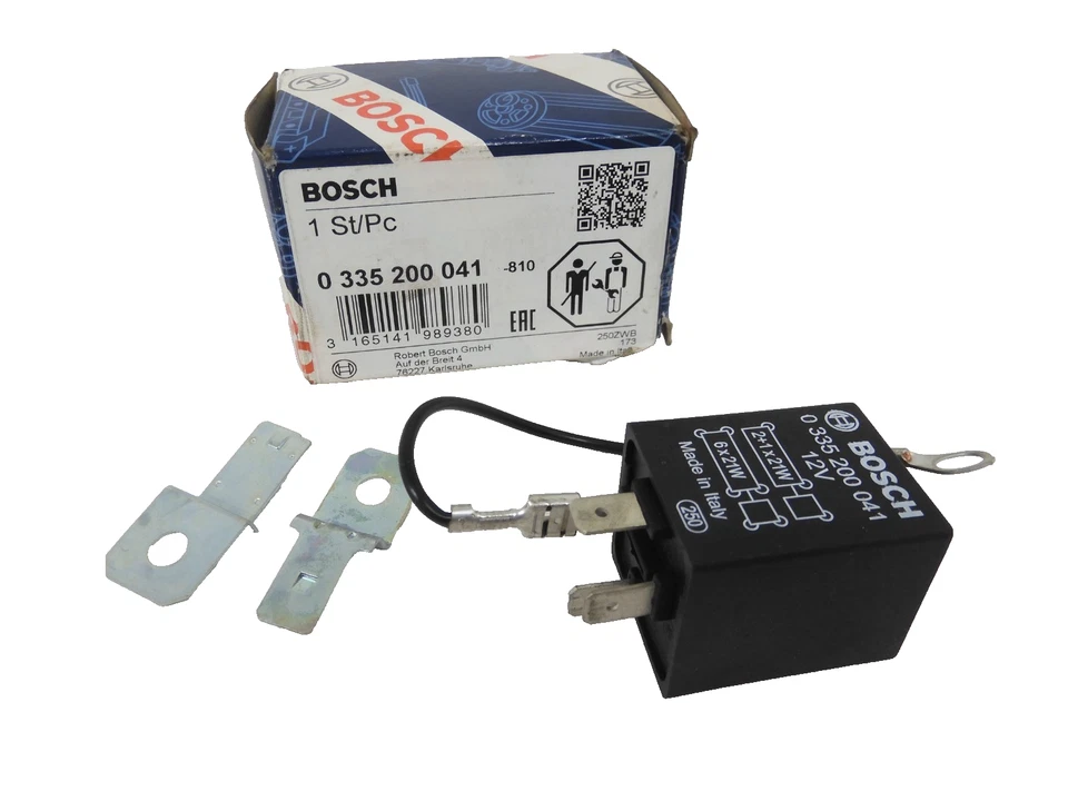 (512) BOSCH 0335200041 Relais De Clignotant Pour VW AUDI SEAT BMW FORD VOLVO - Photo 1/2