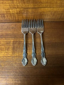 3 Salatgabeln Oneida DOVER Edelstahl WÜRFELMARKE 6 5/8" - Bild 1 von 7