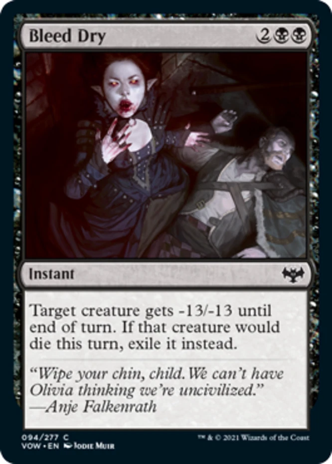 x1 Bleed Dry - Innistrad: Crimson Vow - NM - MTG - Image 1 of 1