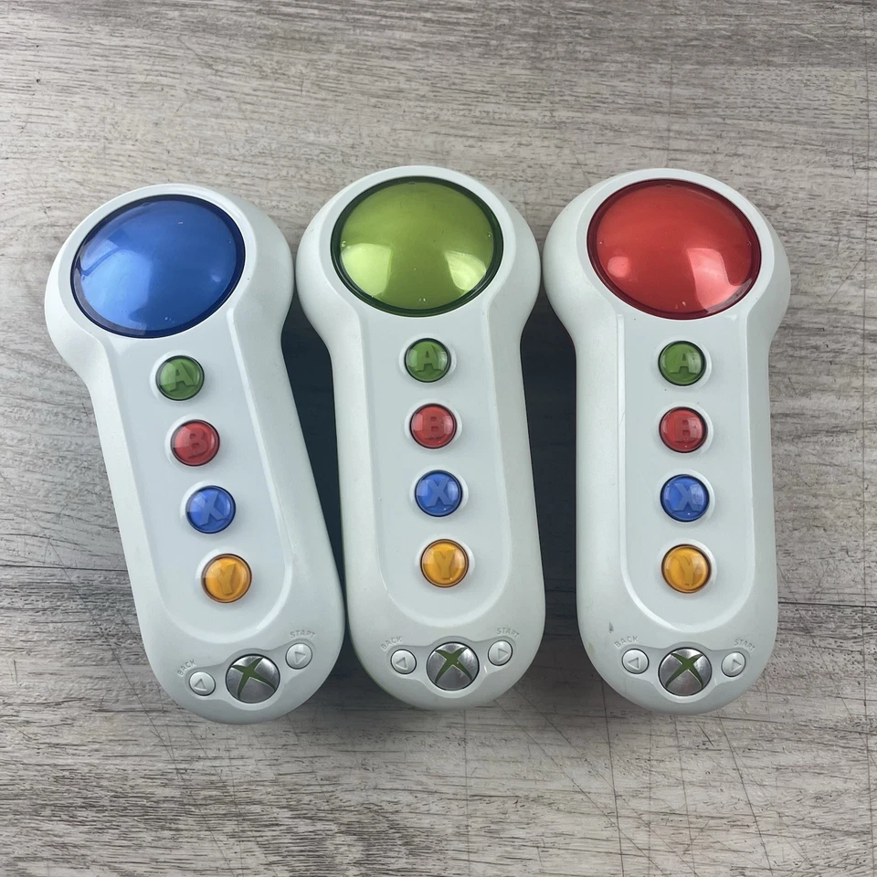 Juego de 3 mandos inalámbricos Microsoft Xbox 360 Big Button Pad sin probar Foto 1 de 4
