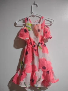 RMLA 4T Multicolored Flowy Dress With Off the Shoulder Sleeve Accent - Picture 1 of 5